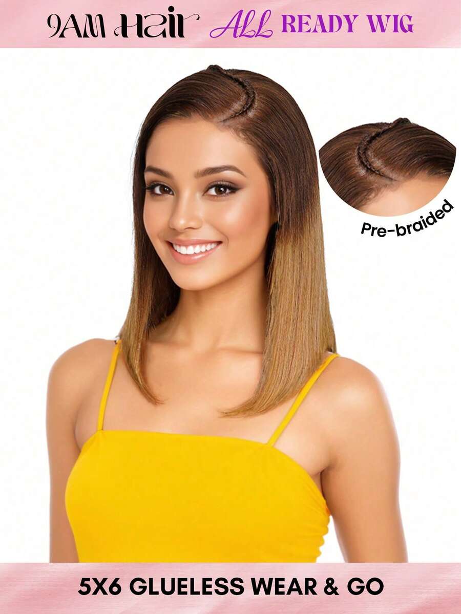 ALL READY WIG Ombre Highlight Braided Frontal Wig Human Hair T4/30# Ready To Go 6x5 Braid Lace Front Wigs Human Hair Glueless Wig For Pre Plucked Pre Braided Natural Hairline Lace Front Wigs 12 Inch Vacation Outfits Travel Festival Prom Outdoor Cosplay Campus School Beach Wedding Camping Holiday Outfits Summer Outfits Vacay Vibes Charm Elegant Casual Y2k Fashion Styles Ss25 Keywords