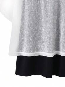 SHEIN Essnce Conjunto de 2 piezas de chaleco negro básico y cubierta protectora solar, de moda casual y cómoda para mujer talla grande, para uso diario y versátil, para verano - Blanco - Ver 4