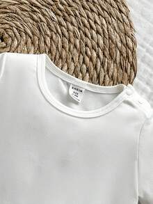 Vintaside Kids 男婴夏季卡通图案3D耳朵设计连体衣，配白色短袖T恤 - 彩色 - 查看 6