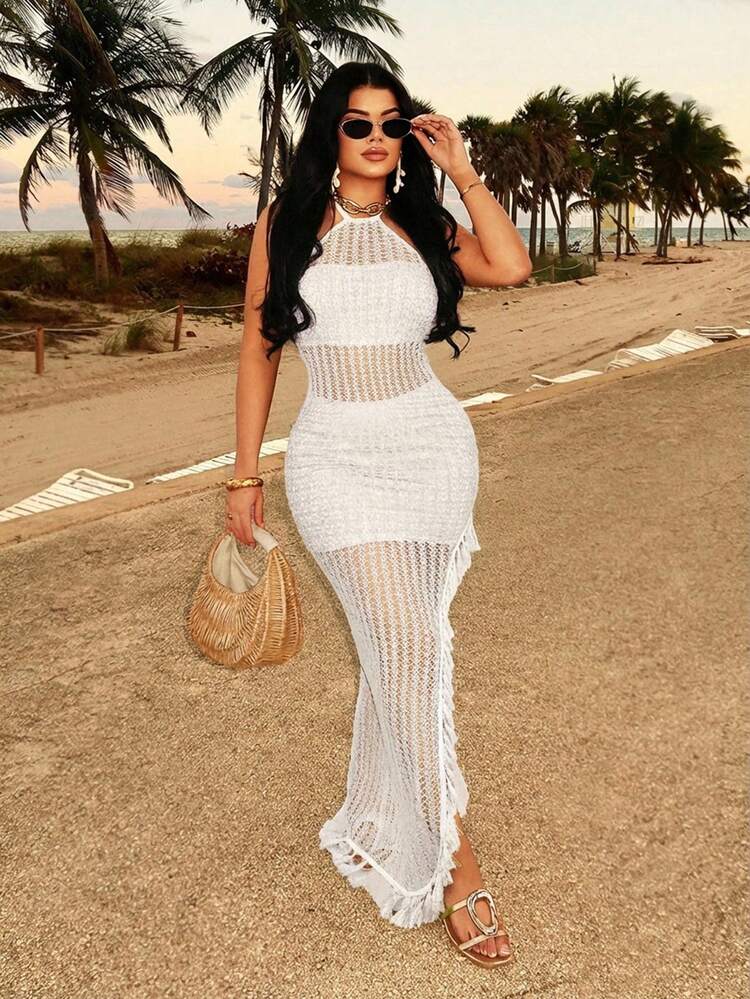 shein white crochet dress SHEIN Crochet Cover-Ups: Easy Summer Style