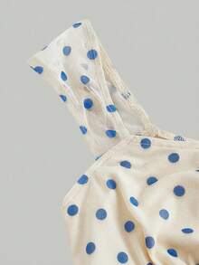 SHEIN MOD Summer/Spring Clothes Women,Summer Holiday Outfits , Party, Beach Vacation Outfits For Women ,Ceremony, Polka Dot Outfit, 2 Piece Skirt Sets Woman, Matching Set Skirt, Two Piece Skirt Set, Midi Skirt Set,Wedding Guest,Bridesmaid,Graduation,Vacation Two Peice Skirt Set Summer - Blue - View 4