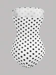 Girlism 3件套少女连体衣：短袖连体衣+吊带连体衣+波点印花吊带连体衣 - 黑與白 - 查看 8