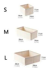 Pc Cloth Lingerie Compartment Storage Box, Drawer-Type Underwear Organizer For Home Use Decorations - Beige - View 9