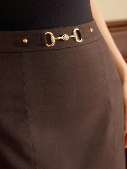 Vintamour Vintage Elegant Women Metal Buckle Mini Skirt Casual Vacation Summer Outfits Summer Clothes Summer Outfits For Women Summer Holiday Outfits Spring Outfit Women Spring Clothing Spring Break Outfits Spring Women Valentine's Day Valentine Outfits For Women Valentines Day Outfit Casual Outfit For Women Summer Holiday Outfits Going Out Outfits