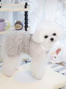 PETSIN 狗狗服装、猫咪服装、动物裙装、宠物春夏新品系列、幼犬连衣裙、公主风百搭连衣裙、条纹印花、小型动物服装、清凉防晒霜 - 彩色 - 查看 12