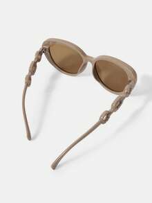 MOTF PREMIUM FASHIONABLE STREET STYLE KHAKI CAT FASHION GLASSES - coffee color - View 7