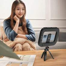 Handheld Rectangle LED Ring Light | 20W High Brightness Fill Light | CRI96+ Dimmable Video Light | Cold Shoe Extendable Rig | Rechargeable Light For Live Stream & Photography - multicolor - View 2