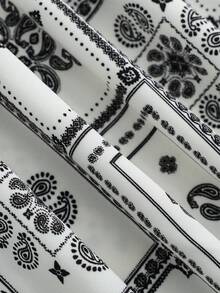 Franclia 2pcs/Set Women All-Over Print Camisole Top And Wide Leg Pants, Casual Daily Vacation Outfit - Multicolor - View 5