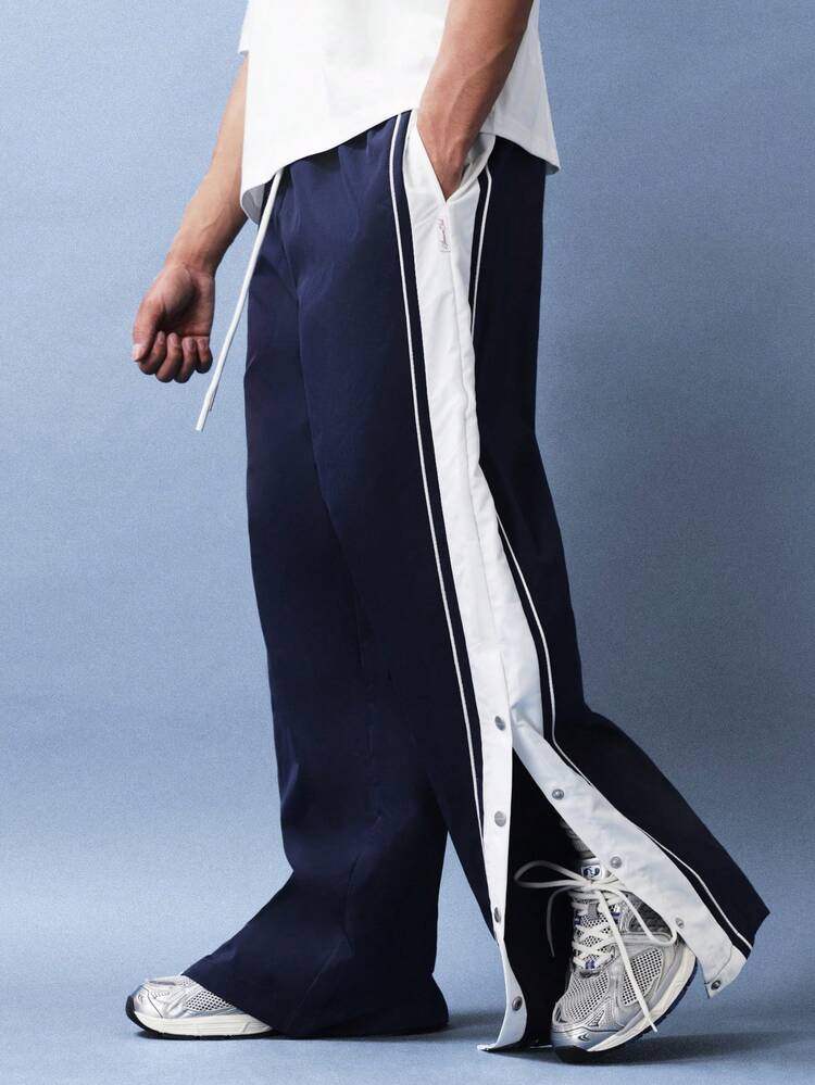 Track Pants With Side Button Details