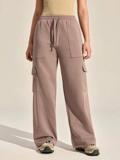 Exploreva Women's Solid Color Casual Outdoor Sweatpants & Joggers