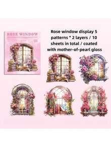6pcs Secret Scenery PET Sticker Pack | Cross-Border Journal Stickers For Student, DIY Scrapbook Supplies - suit - View 7