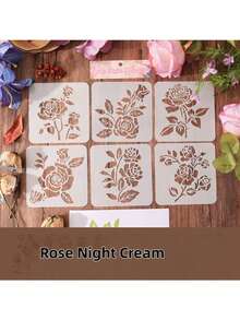 Bộ 4 khuôn tô hoa Flower Gallery Whisper Hollow-Out | Khuôn tô hoa viền ngang dùng cho viết tay trên báo, tô màu và vẽ tranh - Bộ - Xem 7