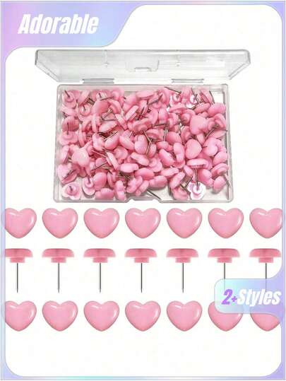 20/50 piezas de chinchetas con forma de corazón multicolor, tachuelas, adecuadas para tableros de corcho, decoración de pared, tablón de anuncios, decoración navideña, regalos festivos, regalos del Día de San Valentín