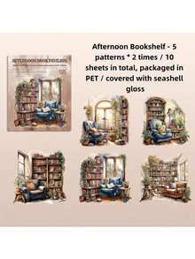 6pcs Secret Scenery PET Sticker Pack | Cross-Border Journal Stickers For Student, DIY Scrapbook Supplies - suit - View 4