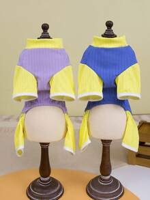 PETSIN 狗狗服装、猫咪服装、小型动物服装、春夏新品、猫咪服装、休闲服装、居家狗狗服装、小型动物连体衣 - 彩色 - 查看 6