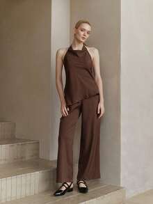 2025 Autumn Women's Pointed Toe Flat Mules, Half Slippers - Black - View 2