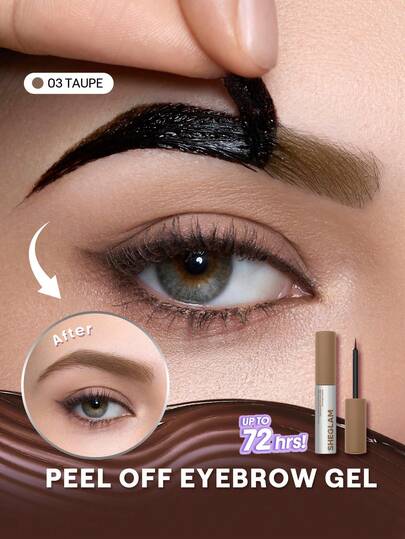SHEGLAM Tint Lock Tattoo Peel Off Brow Gel-Taupe Brand Beauty Makeup Face Paint Cosmetic For Women Girls Perfect For Winter Spring Ideal For Y2K Fancy Fashion Suitable For Birthday Gift Party Ready Best Color