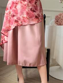 DAZY 女士V领收腰连衣裙 - 彩色 - 查看 8