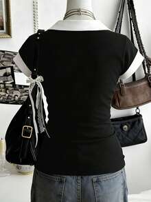 Lalippa 二合一 Polo 衫短袖上衣 T 恤，夏季 - 彩色 - 查看 2