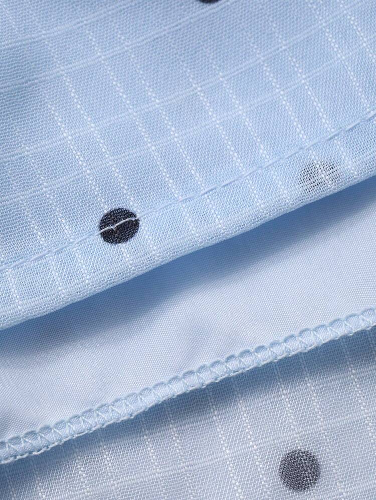 Girls' Polka Dot Short Sleeve Square Neck Dress