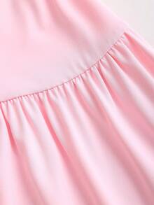 SHEIN Sweetro Đầm dài nữ màu trơn không tay, kiểu dáng tối giản, xếp ly, dáng suông, thích hợp cho mùa hè. - Hồng - Xem 5