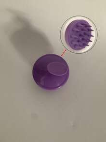 2件套，1个带齿干洗瓶/洗发水瓶/染发烫发挤压瓶/称重瓶/烫发瓶/美发用品，以及1个洗发梳/头皮按摩器，二合一干湿两用头皮按摩器/洗发刷/头皮护理刷，男女皆宜。 - 紫色 - 查看 11