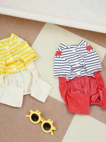 PETSIN Pet Clothing, Dog Clothing, Cat Four Legged Clothing, Casual Overalls, Spring And Summer New Small Animal Overalls, Traction Buckle Jumpsuit, Pet Supplies, Casual Overalls - Multicolor - View 13