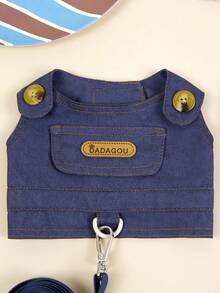 PETSIN Pet Chest And Back Skirt, Cat Traction Strap, Animal Collar Set, Pet Supplies Strap Skirt, Dog Walking Princess Skirt, Pet Chest And Back Skirt+Rope Sweet Princess SBritish Style Chest And Back Set - Multicolor - View 8