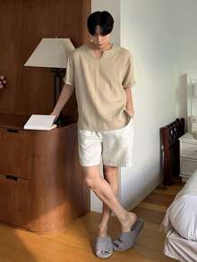 DAZY Men's Beige Casual Shorts, Suitable For Commuting And Home Wear, Summer - Beige - View 6