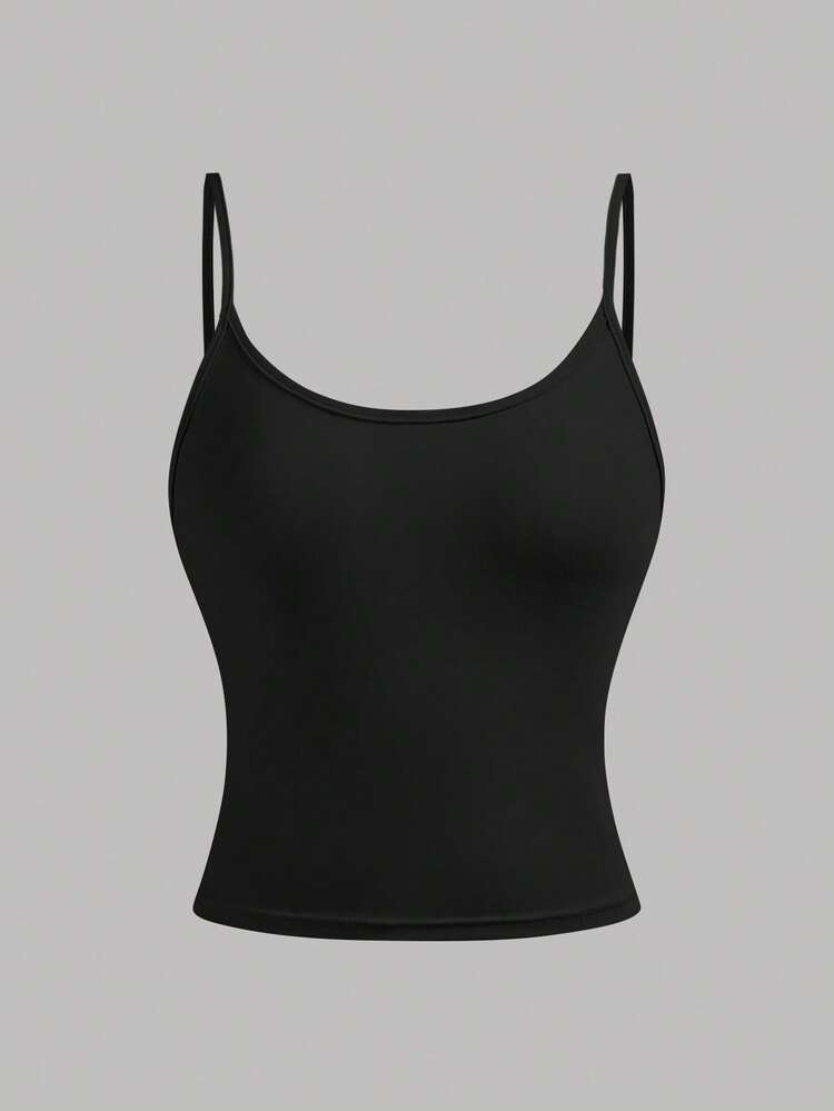 Girlism Bộ 4 áo hai dây croptop ôm dáng, tối giản, màu trơn dành cho bé gái tuổi teen, phong cách thể thao thường ngày. - Xám - Xem 3