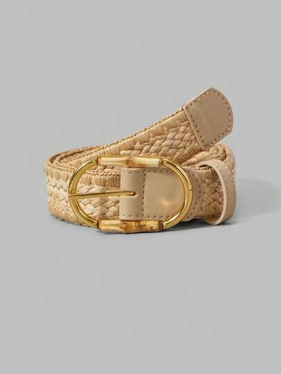  Ontre Light Khaki Woven Splicing Belt