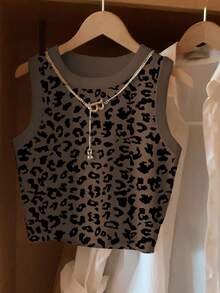 Resyla Women's Leopard Print Casual Versatile Tank Top - Multicolor - View 3