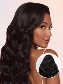 ALL READY WIG Upgraded 13x6 Glueless Lace Frontal Wig Body Wave Pre-Cut Ear-To-Ear Lace Skin Melted Natural Black With Pre-Plucked Hairline Human Hair Wigs - SNatural - View 2