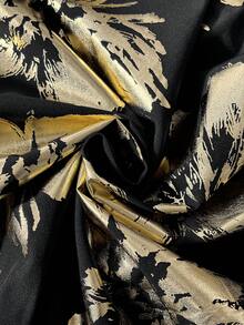 Cravure 大码女式立领长袖箔片装饰礼服衬衫 - 黑色 - 查看 7