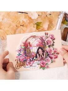 6pcs Secret Scenery PET Sticker Pack | Cross-Border Journal Stickers For Student, DIY Scrapbook Supplies - suit - View 9