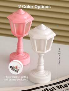 Teckwe LED Electronic Candle Minimalist Decorative Lamp, Small Desk Lamp, Cute Desktop Decor Nightlight, Macaron Color Bedside Atmosphere Lamp, Retro Style Small Path Lamp Desk Lamp, Bedroom Bedside Eye-Caring Lamp Valentine's Day Gift - Pagoda night light - View 6