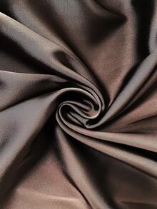 Easowa 长袖衬衫裙，领口，纽扣半开襟，高开衩，收腰设计，A字廓形，缎面面料，优雅百搭，适合派对、休闲、工作等场合，秋冬季女士经典服饰。女士奢华连衣裙，优雅女装，时尚女装，休闲女装，长袖连衣裙，女士职业装，棕色连衣裙，优雅女装，长袖纽扣连衣裙 - 巧克力棕 - 查看 8