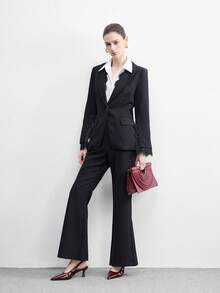 CUCCOO BIZCHIC 小众设计时尚镂空尖头细跟女鞋春季鞋 - 酒紅色 - 查看 6