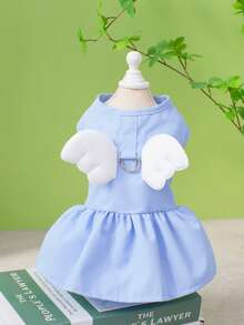 PETSIN 狗狗服装、猫咪服装、动物裙装、宠物春夏新品系列、幼犬连衣裙、公主风百搭连衣裙、条纹印花、小型动物服装、清凉防晒霜 - 彩色 - 查看 3