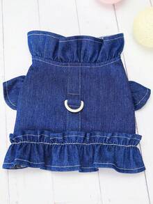 PETSIN Pet Chest Back Skirt, Cat Traction Buckle, Animal Collar Set, Pet Supplies, Dog Walking Princess Skirt, Pet Chest Back Sweet Princess Skirt, Small Clothing, Animal Utensils - Multicolor - View 3