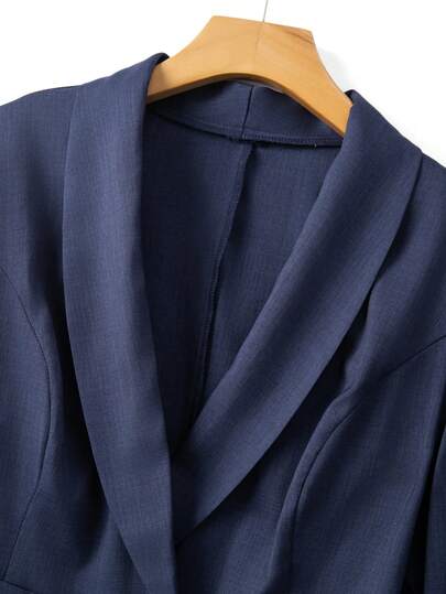 GlowEve CURVE 大码女式纯色长袖外套和裤子休闲通勤套装