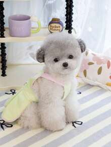 PETSIN 狗狗服装、猫咪服装、动物裙装、宠物春夏新品系列、幼犬连衣裙、公主风百搭连衣裙、条纹印花、小型动物服装、清凉防晒霜 - 彩色 - 查看 11