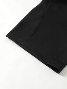 Sparklyn 青少年/女士宽松修身弧形裤腿运动裤，休闲时尚百搭慢跑裤，适合跳舞、上学、运动等场合。 - 黑色 - 查看 5