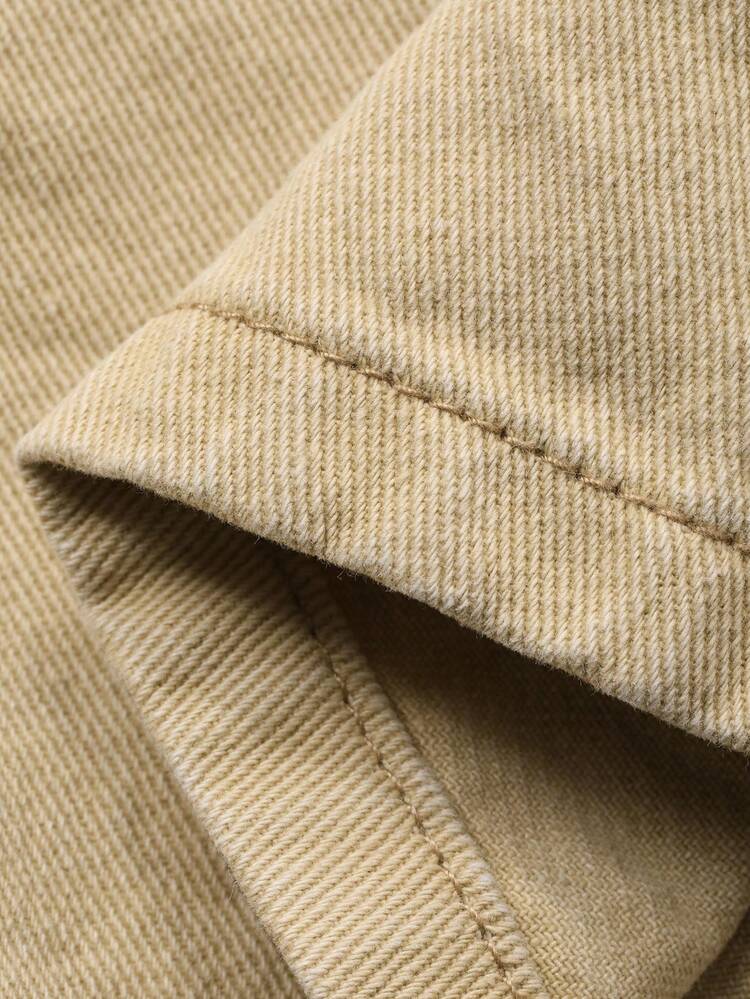 Women's Regular Waist Large Pocket Decor Slim Fit Casual Denim Shorts Jorts