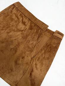 Elin Vora 复古西部风麂皮流苏露背上衣和迷你裙两件套，适合度假、派对、音乐节等场合。 - 棕色 - 查看 6