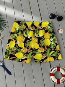 Genlund Men's Casual Beach Shorts, Mesh Triangle - Multicolor - View 2