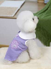 PETSIN 宠物服装、狗狗服装、猫咪连帽衫、休闲背心、春夏新品、小动物印花背心、酷炫休闲装、卡通连帽衫 - 彩色 - 查看 11