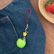 1个可爱3D苹果挂饰 | 少女风手机挂绳/钥匙扣/包包挂件 - 彩色 - 查看 9