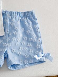 SHEIN Baby Girls Tank Top Co-Ords - Blue - View 5