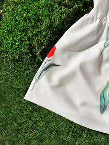 Sweetra Sleeveless Digital Print Sexy Streetwear Camisole - Multicolor - View 4